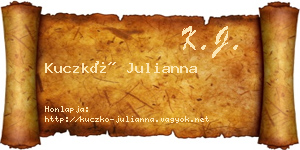 Kuczkó Julianna névjegykártya
